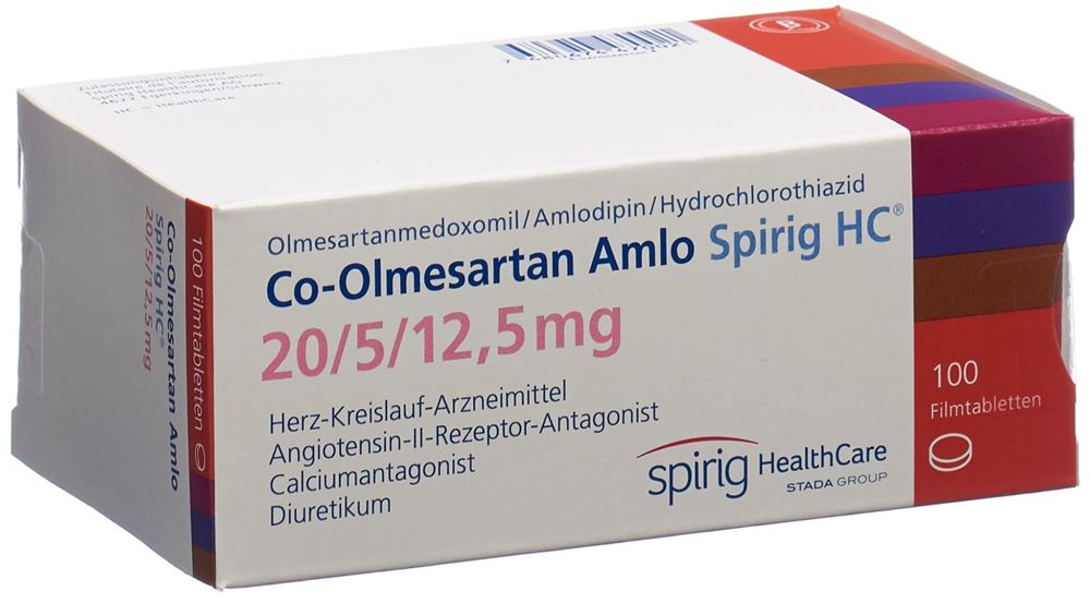 CO-OLMESARTAN AMLO Spirig HC 20/5/12.5mg 100 pce