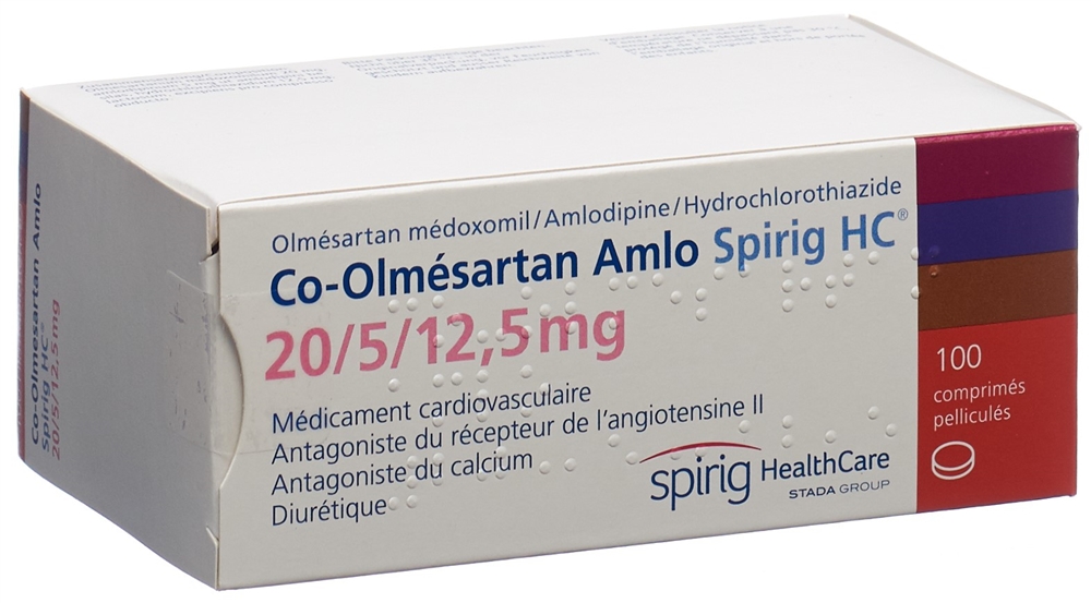 CO-OLMESARTAN AMLO Spirig HC 20/5/12.5mg 100 pce