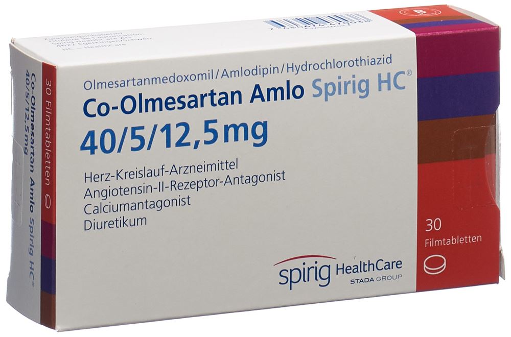 CO-OLMESARTAN AMLO Spirig HC 40/5/12.5mg 30 pce