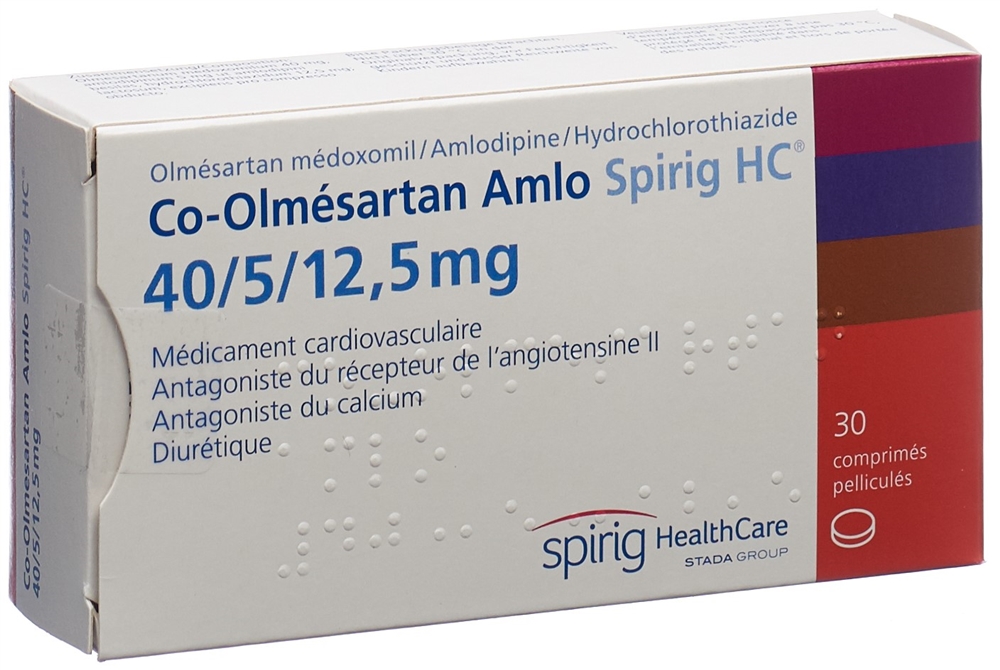 CO-OLMESARTAN AMLO Spirig HC 40/5/12.5mg 30 pce