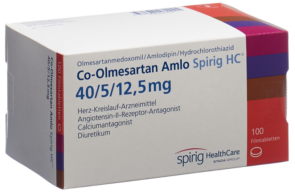 Co-Olmesartan Amlo Spirig HC 40 mg/5 mg/12.5 mg, Filmtabletten