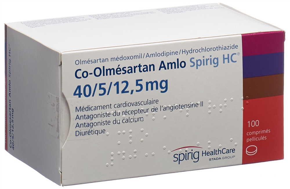 Co-Olmesartan Amlo Spirig HC 40 mg/5 mg/12.5 mg, Filmtabletten
