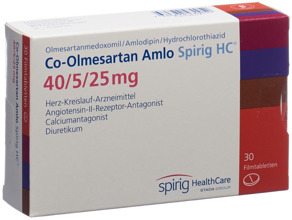 CO-OLMESARTAN AMLO Spirig HC 40/5/25mg 30 pce