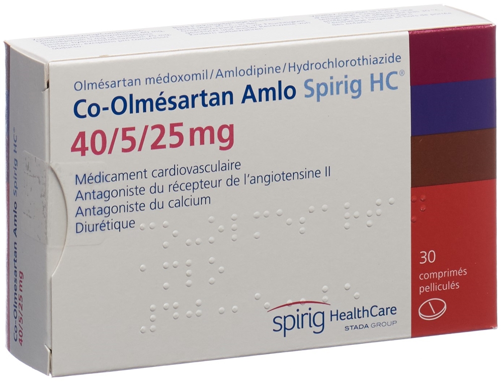 CO-OLMESARTAN AMLO Spirig HC 40/5/25mg 30 pce