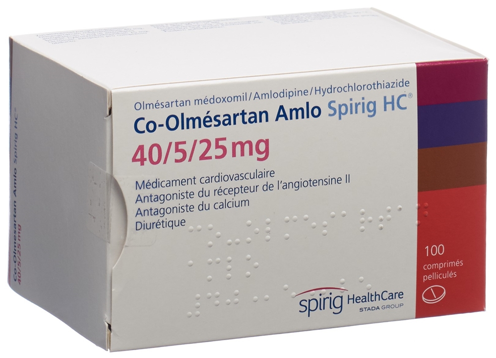 CO-OLMESARTAN AMLO Spirig HC 40/5/25mg 100 pce