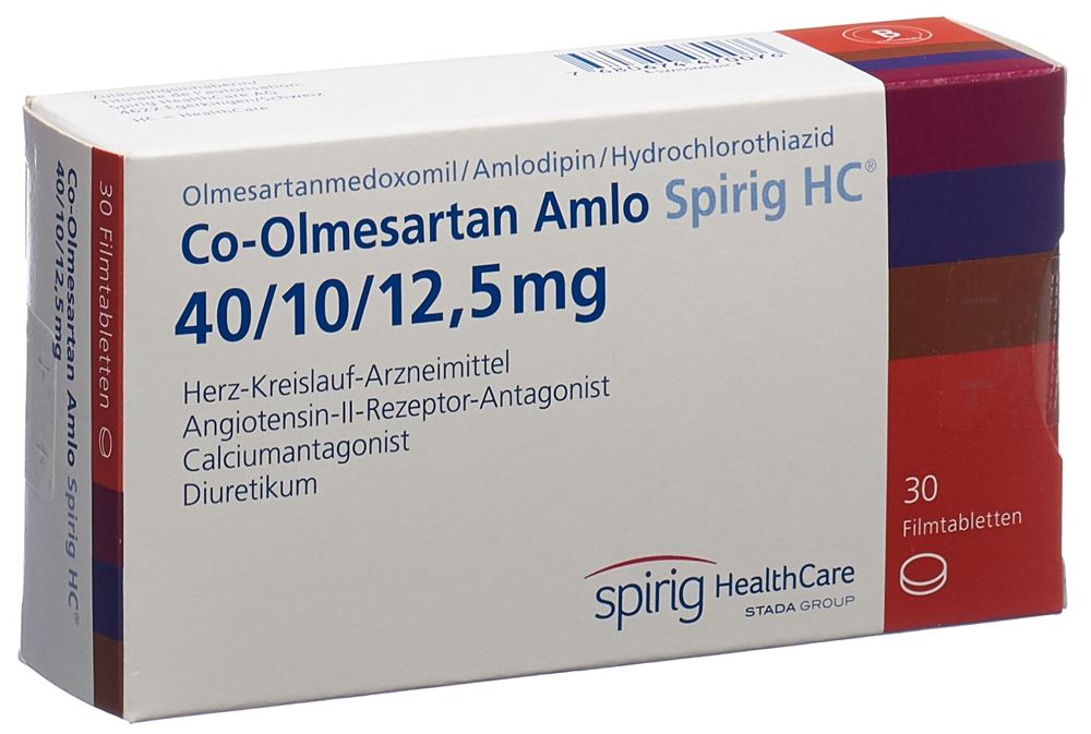 Co-Olmesartan Amlo Spirig HC 40 mg/10 mg/12.5 mg, Filmtabletten