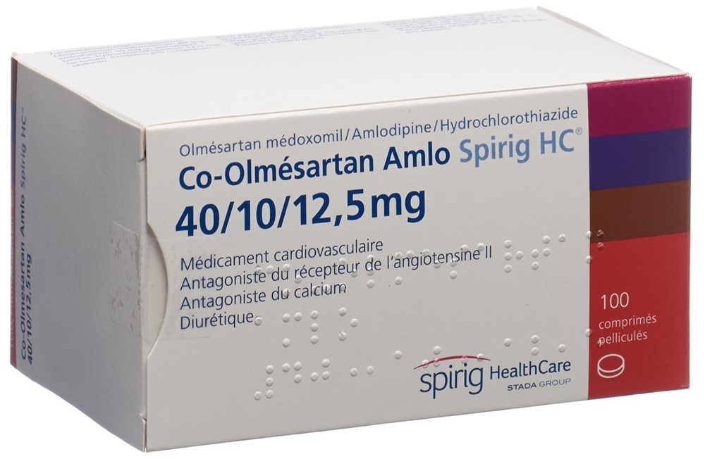 Co-Olmesartan Amlo Spirig HC 40 mg/10 mg/12.5 mg, Filmtabletten