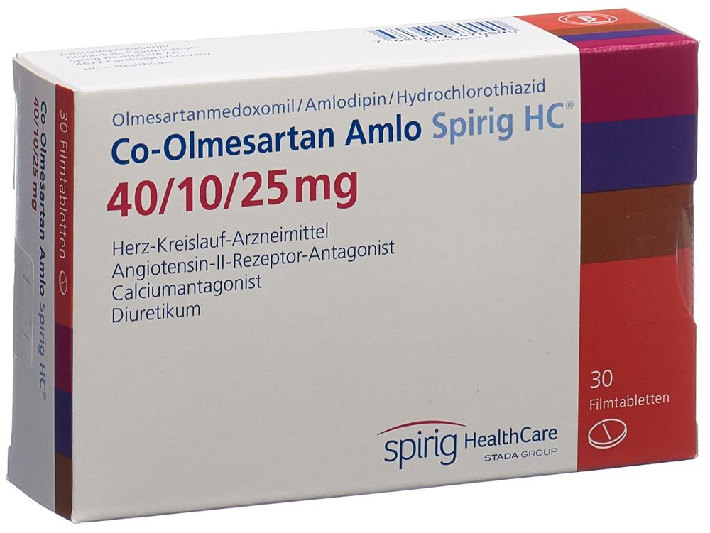 CO-OLMESARTAN AMLO Spirig HC 40/10/25mg 30 pce