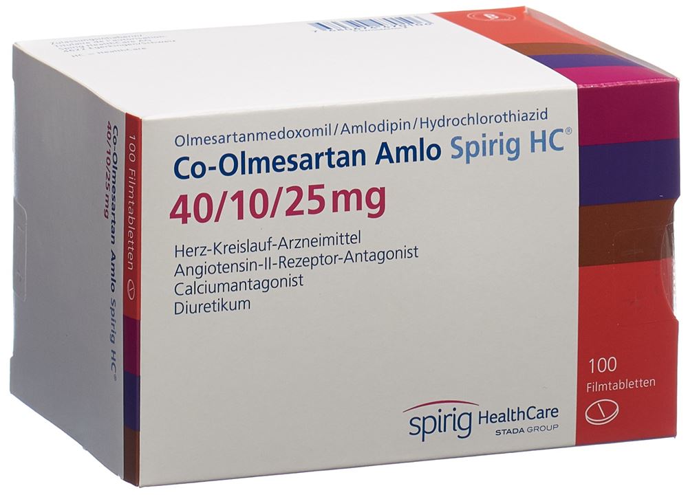 CO-OLMESARTAN AMLO Spirig HC 40/10/25mg 100 pce