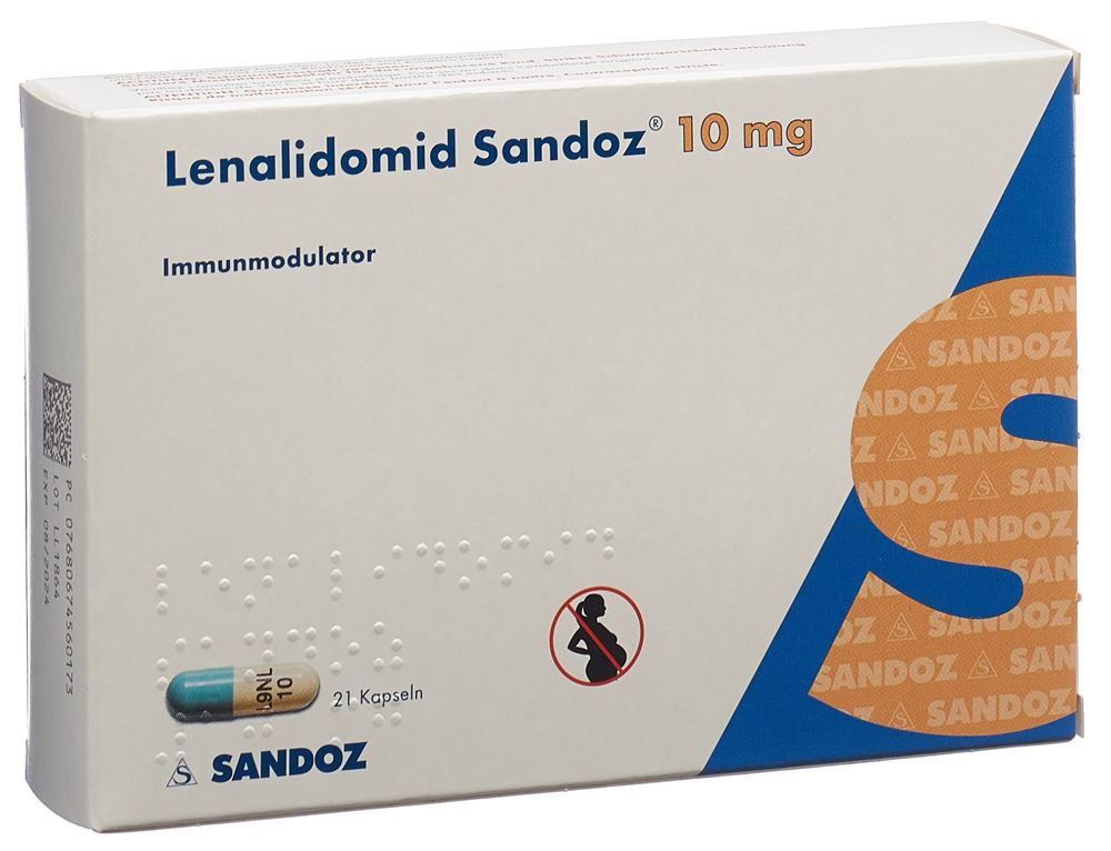 LENALIDOMID Sandoz caps 10 mg 21 pce