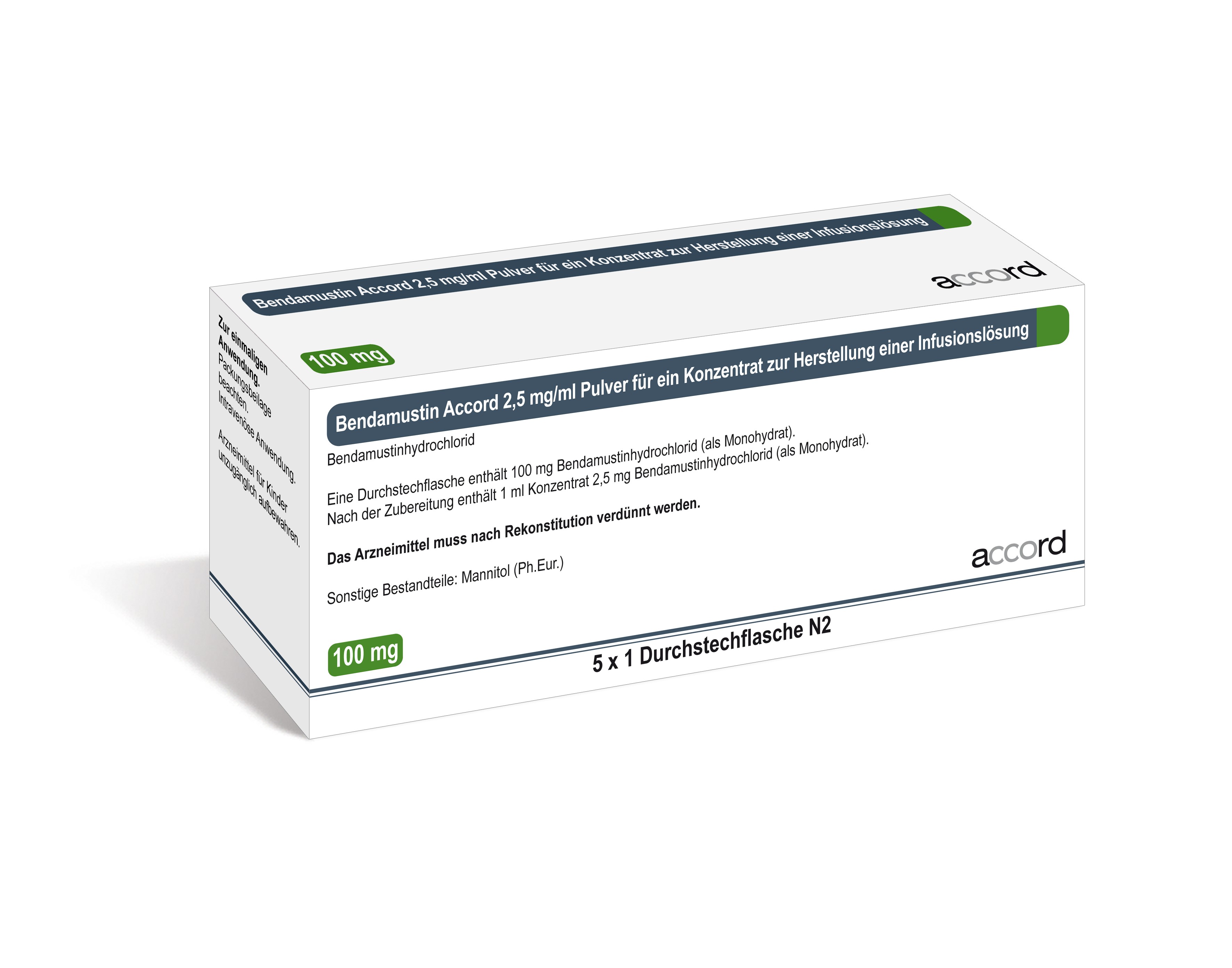 Bendamustin Accord 100 mg, Pulver für ein Konzentrat zur Herstellung einer Infusionslösung