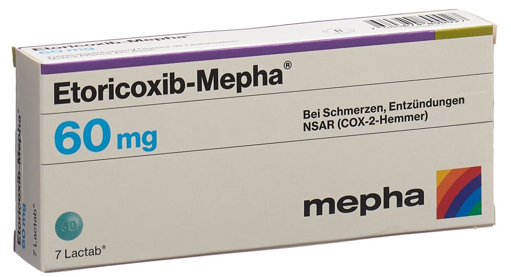 ETORICOXIB Mepha Lactab 60 mg 7 pce