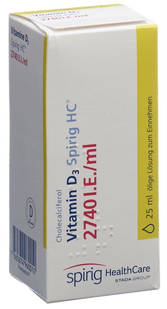 VITAMIN D3 Spirig HC 2740 UI/ml sol huil fl 25 ml