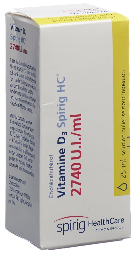 VITAMIN D3 Spirig HC 2740 UI/ml sol huil fl 25 ml