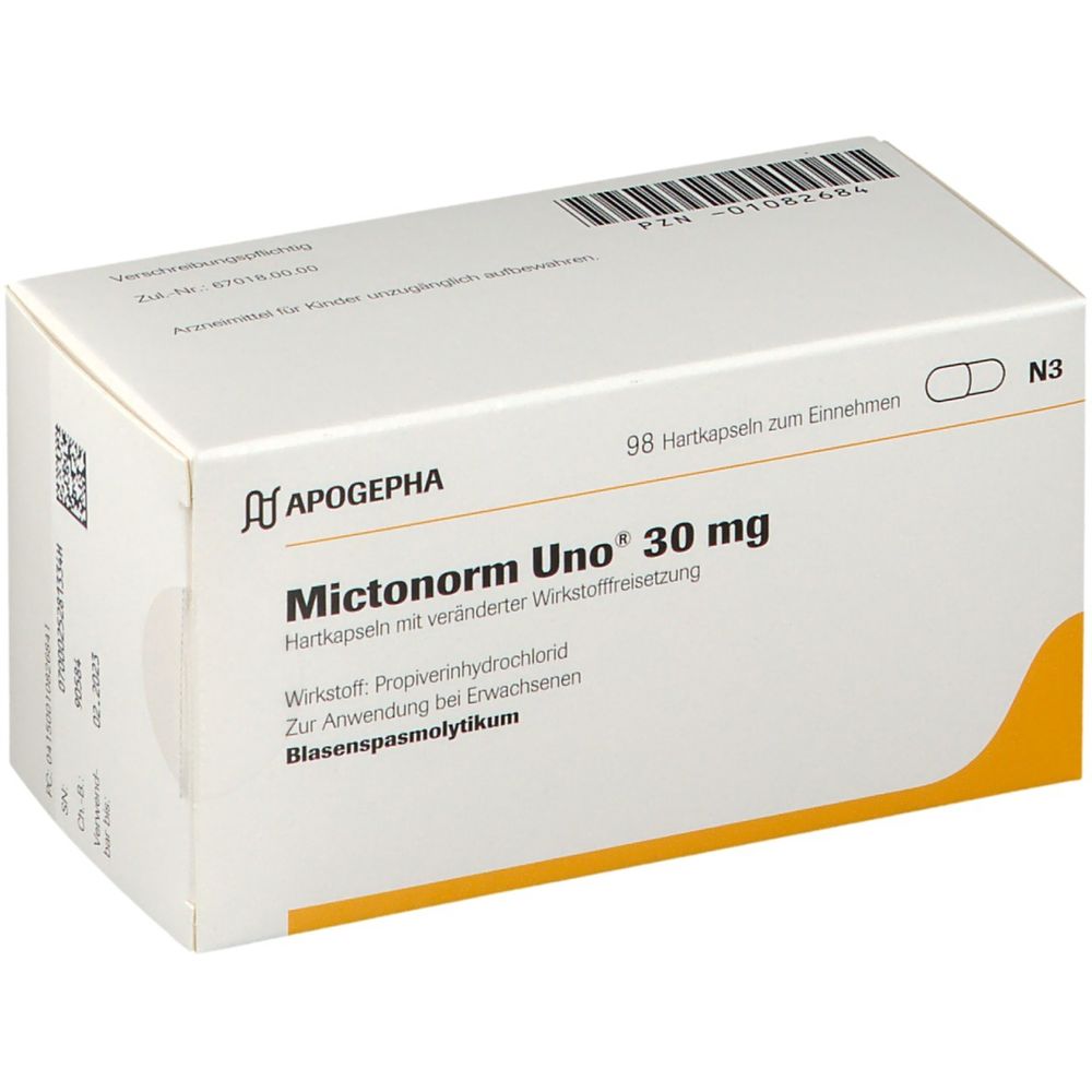 Mictonorm 30 mg, Gélules à libération modifiée