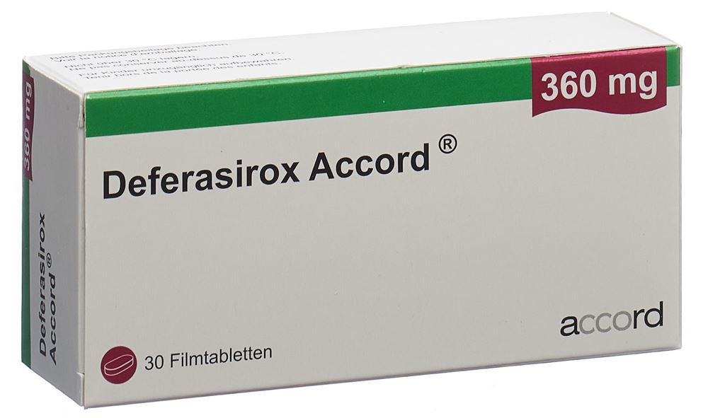 Deferasirox Accord 360 mg, Filmtabletten