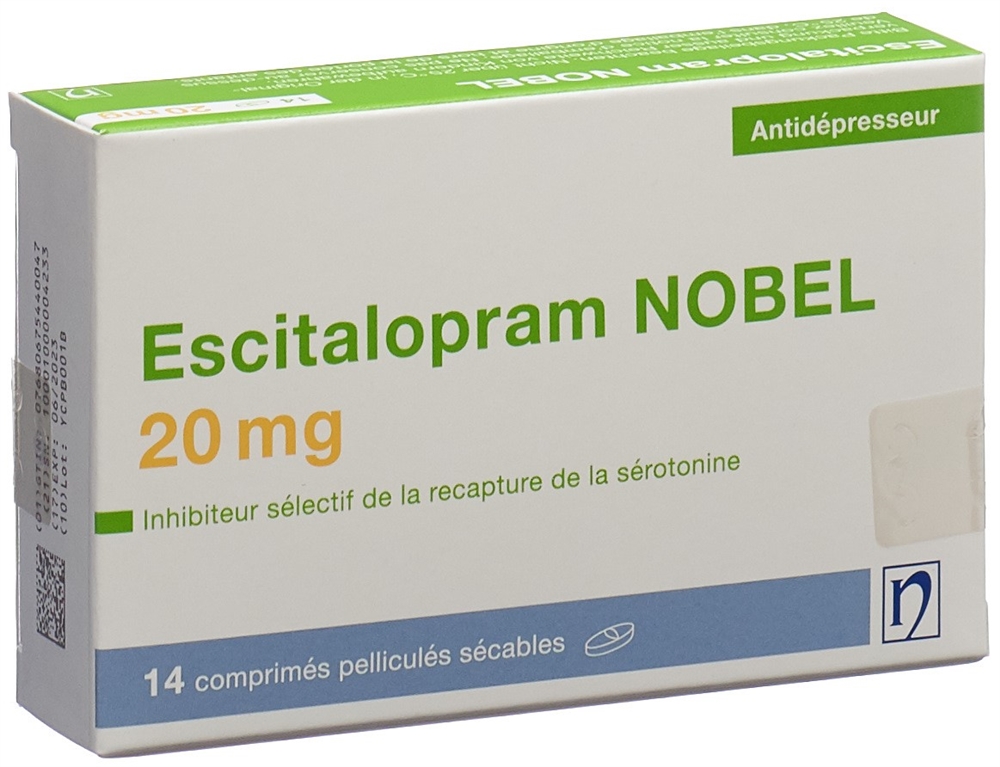 Escitalopram NOBEL 20 mg, Filmtabletten