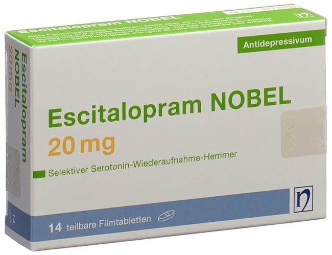 Escitalopram NOBEL 20 mg, Filmtabletten