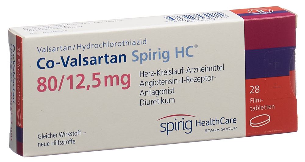 CO-VALSARTAN Spirig HC cpr pel 80/12.5 mg 28 pce