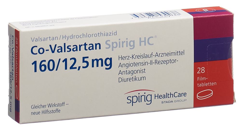 CO-VALSARTAN Spirig HC cpr pel 160/12.5 mg 28 pce