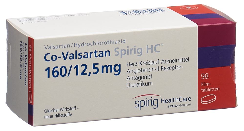 Co-Valsartan Spirig HC 160/12.5 mg, Filmtabletten