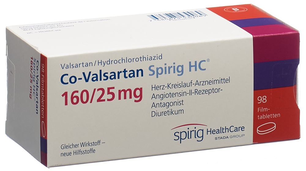 CO-VALSARTAN Spirig HC cpr pel 160/25 mg 98 pce