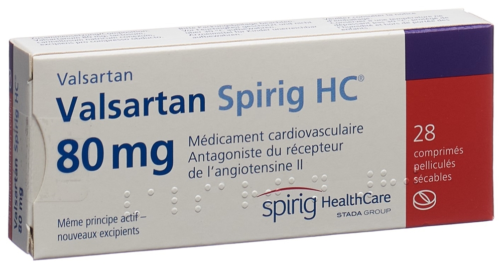 Valsartan Spirig HC 80 mg, Filmtabletten
