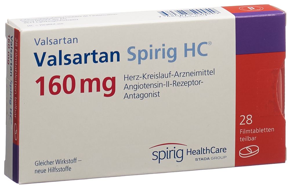 VALSARTAN Spirig HC cpr pell 160 mg 28 pce
