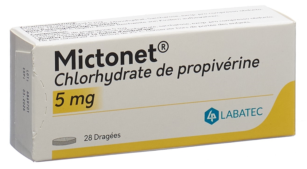 Mictonet 5 mg, Dragées