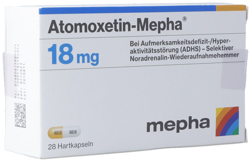 Atomoxetin-Mepha 18 mg, Hartkapseln
