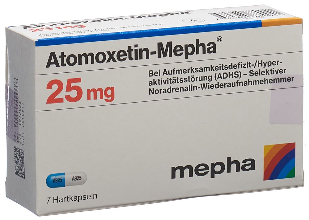 ATOMOXETIN Mepha caps 25 mg 7 pce