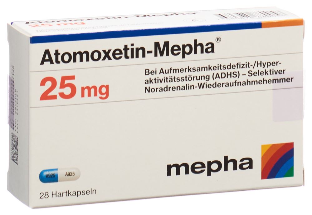 ATOMOXETIN Mepha caps 25 mg 28 pce