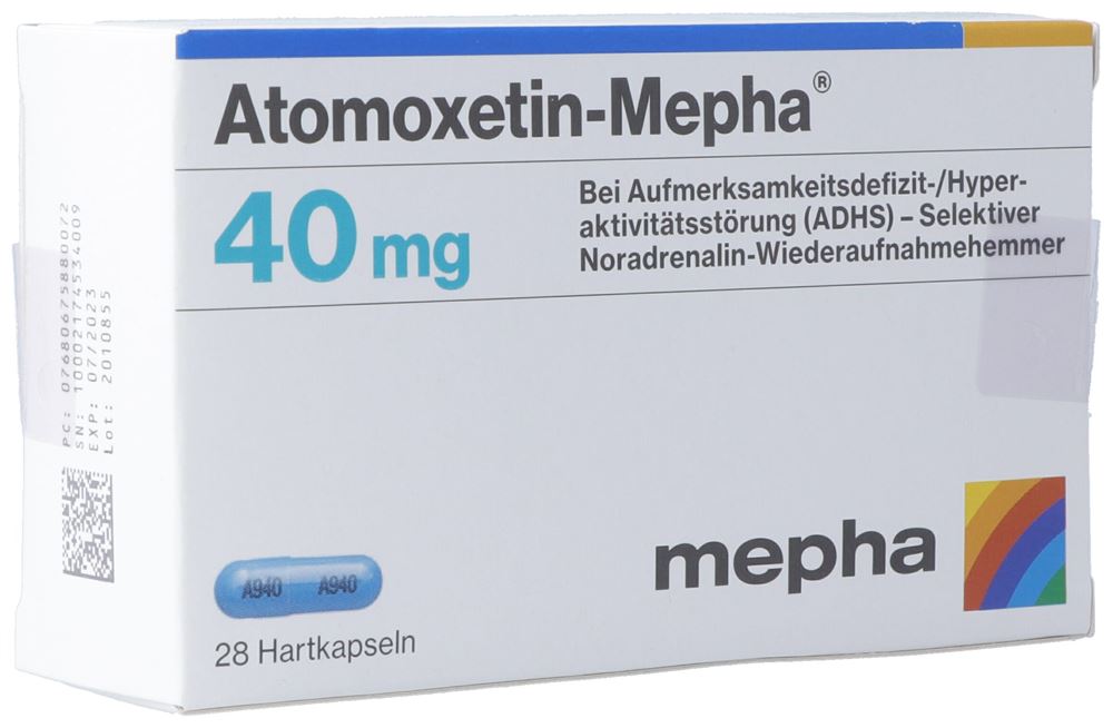 ATOMOXETIN Mepha caps 40 mg 28 pce