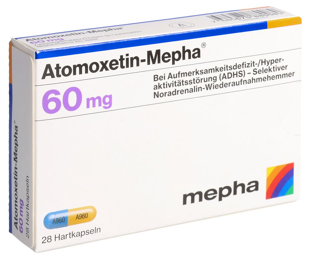 ATOMOXETIN Mepha caps 60 mg 28 pce