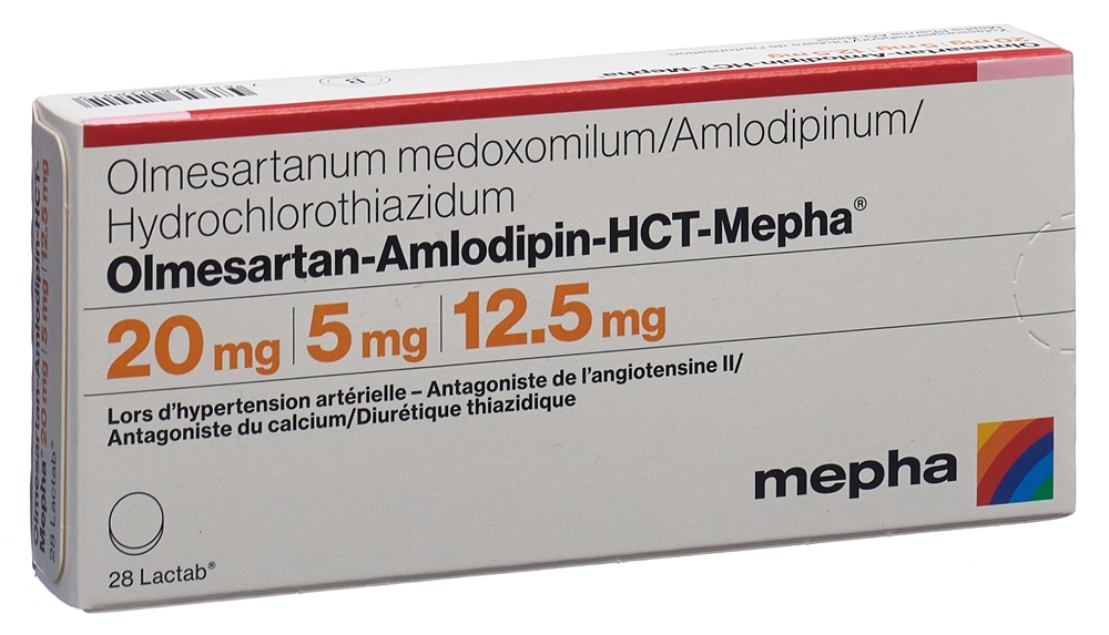 OLMESARTAN AMLO HCT Mepha Lactab 20/5/12.5 28 pce