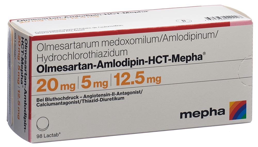 OLMESARTAN AMLO HCT Mepha Lactab 20/5/12.5 98 pce