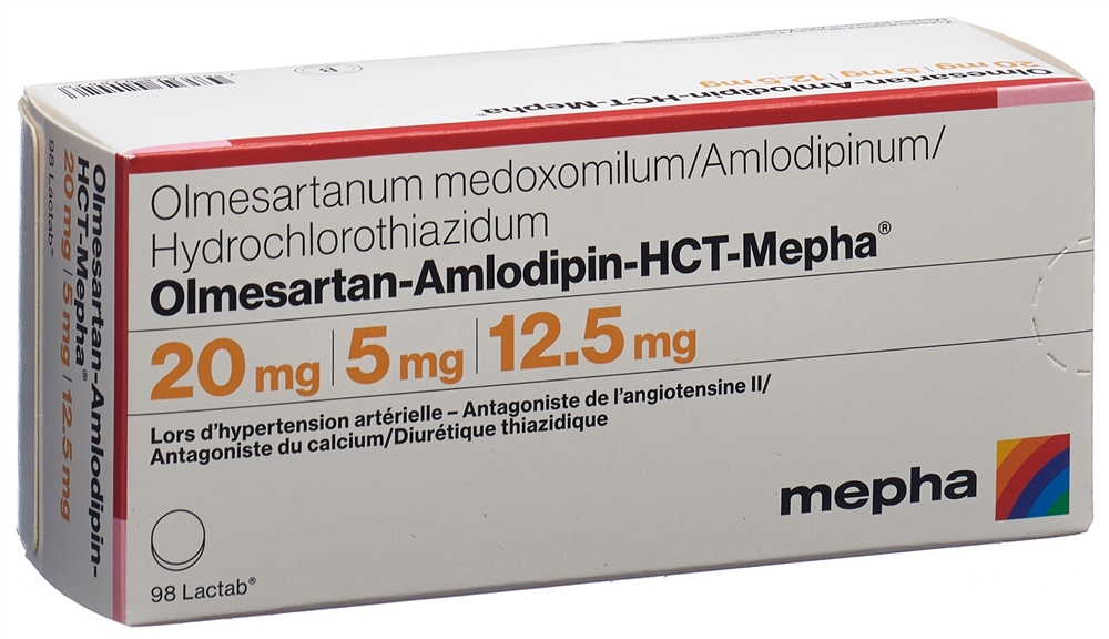 OLMESARTAN AMLO HCT Mepha Lactab 20/5/12.5 98 pce