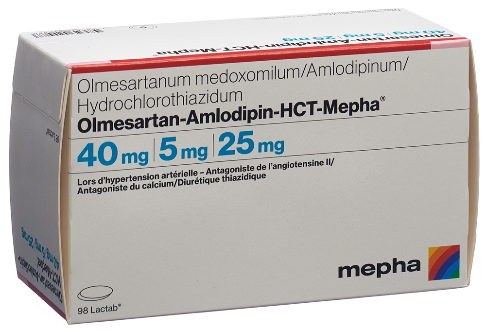 Olmesartan-Amlodipin-HCT-Mepha 20 mg/5 mg/12,5 mg, Filmtabletten