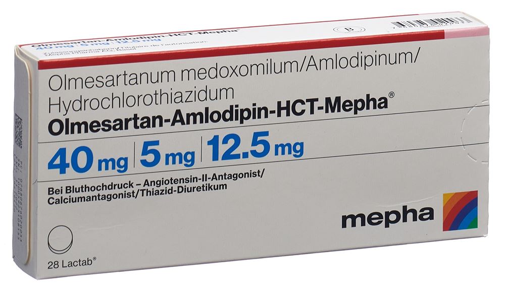 OLMESARTAN AMLO HCT Mepha Lactab 40/5/12.5 28 pce