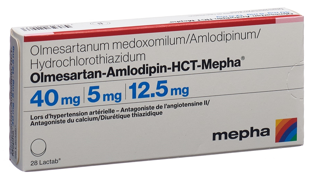 OLMESARTAN AMLO HCT Mepha Lactab 40/5/12.5 28 pce