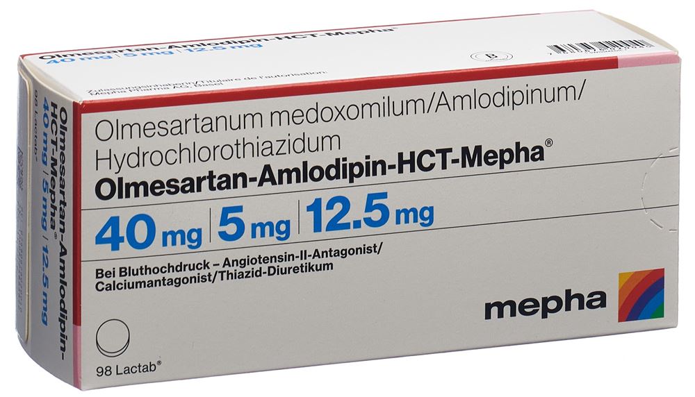 OLMESARTAN AMLO HCT Mepha Lactab 40/5/12.5 98 pce