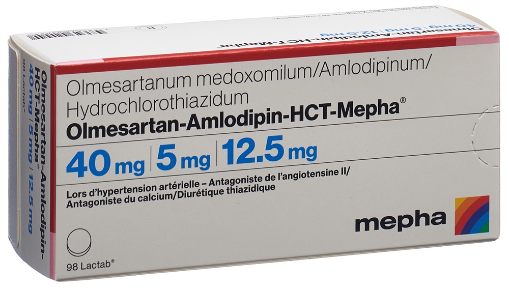 OLMESARTAN AMLO HCT Mepha Lactab 40/5/12.5 98 pce