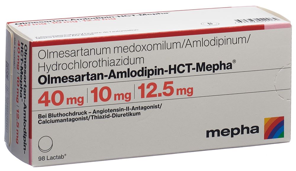 OLMESARTAN AMLO HCT Mepha Lactab 40/10/12.5 98 pce