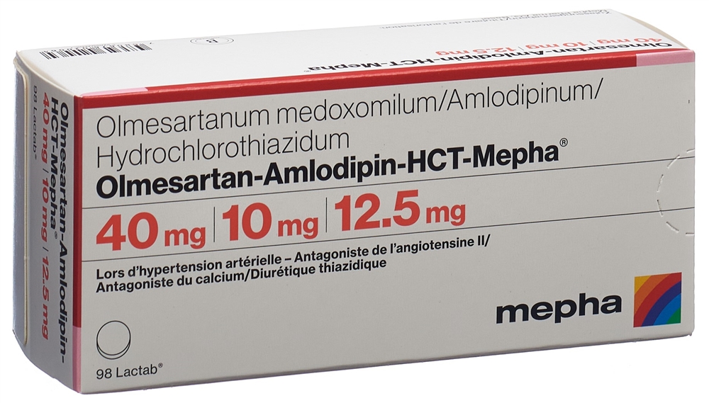 OLMESARTAN AMLO HCT Mepha Lactab 40/10/12.5 98 pce