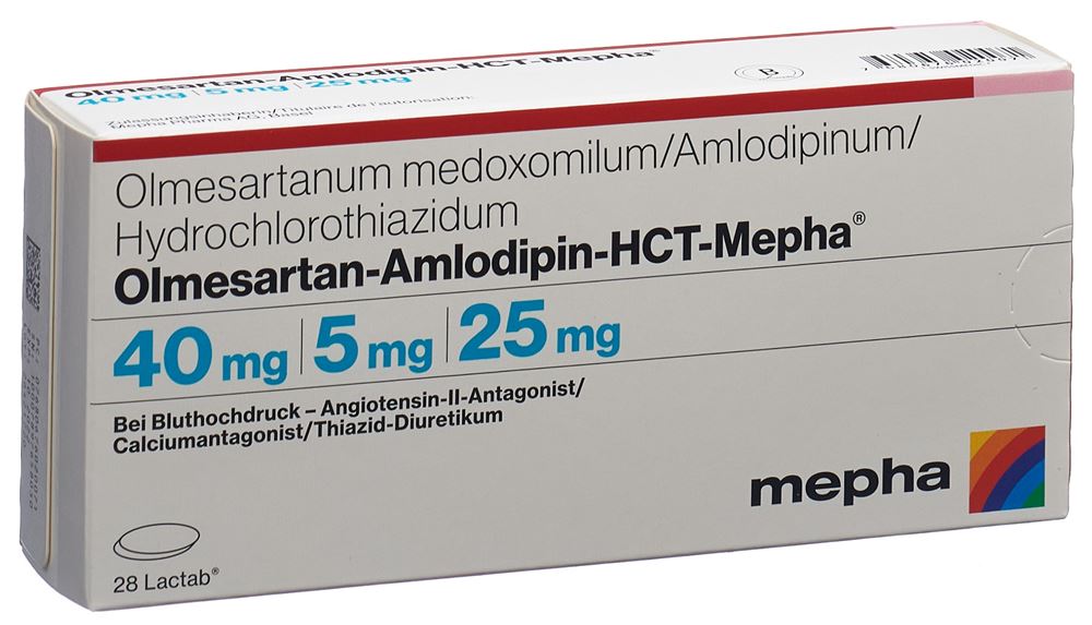 OLMESARTAN AMLO HCT Mepha Lactab 40/5/25 28 pce