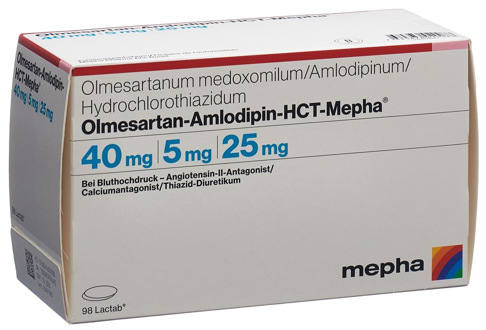 OLMESARTAN AMLO HCT Mepha Lactab 40/5/25 98 pce