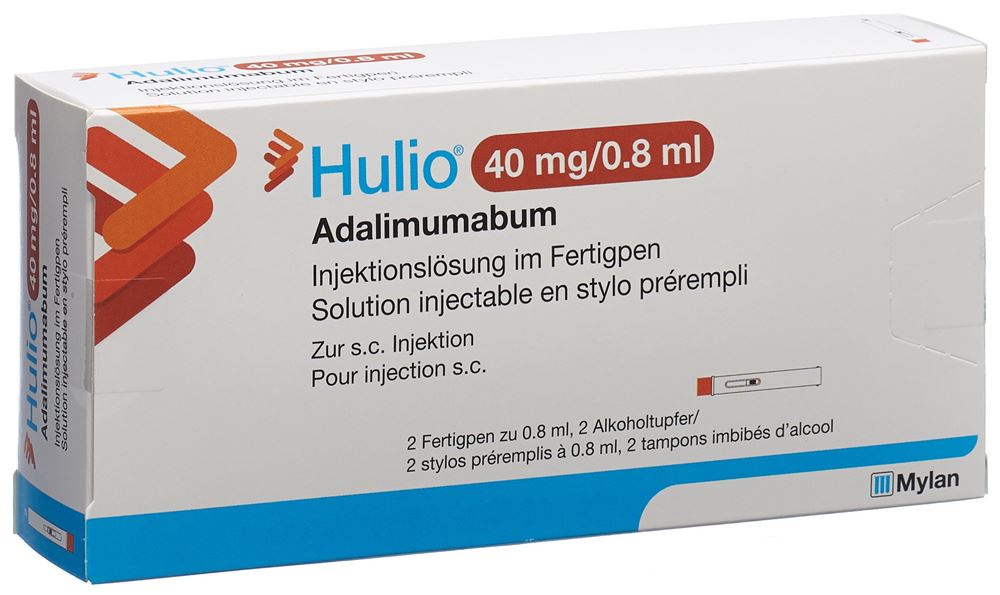 HULIO 40 mg/0.8ml sol inj stylo prérempli 2 pce