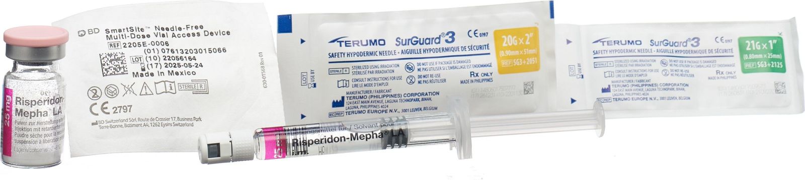 Risperidon-Mepha LA 50 mg, Pulver und Lösungsmittel zur Herstellung einer Suspension zur i.m. Injektion