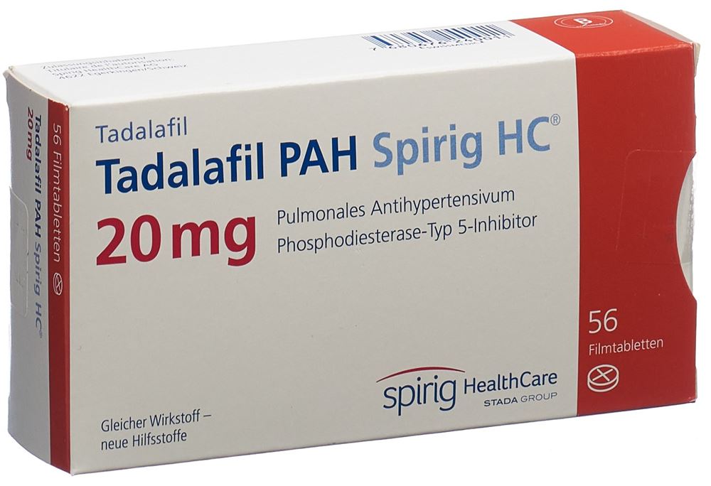 Tadalafil PAH Spirig HC 20 mg, Filmtabletten