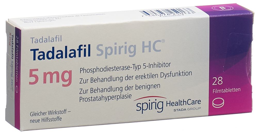 Tadalafil Spirig HC, 5 mg, Filmtabletten